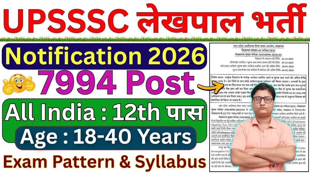 UPSSSC Lekhpal Recruitment 2025